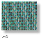 Textured pattern in teal and brown, number 645.