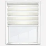 Modern white zebra roller blind on window