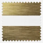 Gold corrugated fabric swatch with white stripe
