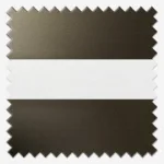 Two-tone serrated fabric swatches isolated on white.