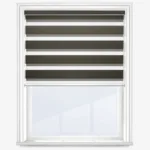Modern zebra blind on window, isolated on white