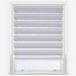 White modern zebra roller blinds on window