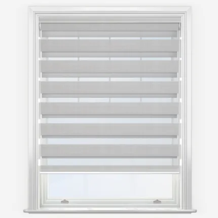 White venetian blind in a square window frame