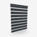 Modern black and white striped wall panel.