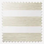Three beige fabric ribbons with jagged edges isolated.