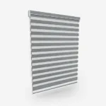Modern grey louvered panel isolated on white background.