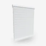 White roller blind isolated on a white background.