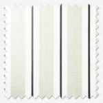 Textured fabric swatches with alternating black and white stripes.