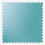 Turquoise fabric swatch with serrated edges.
