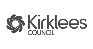 Kirklees Council logo in grayscale.