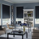 Stylish modern office with elegant decor and large windows